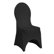 czarne pokrowce na krzesła bankietowe
